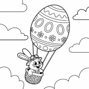 hot air balloon coloring pages