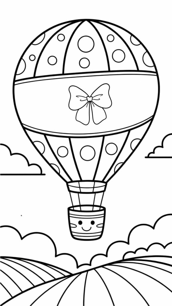 hot air balloon coloring sheet