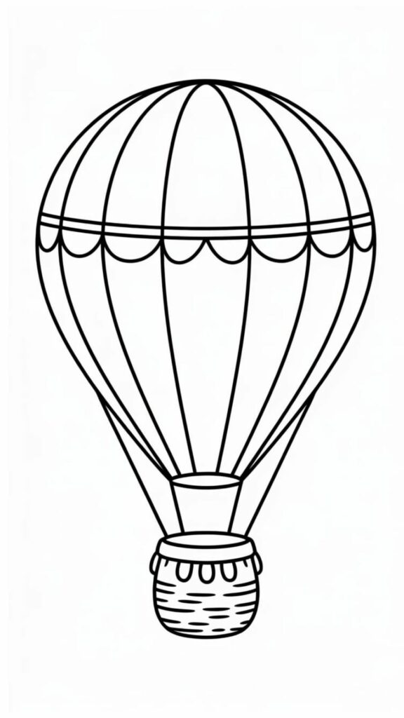 hot air balloons coloring pages