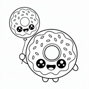 donut coloring pages