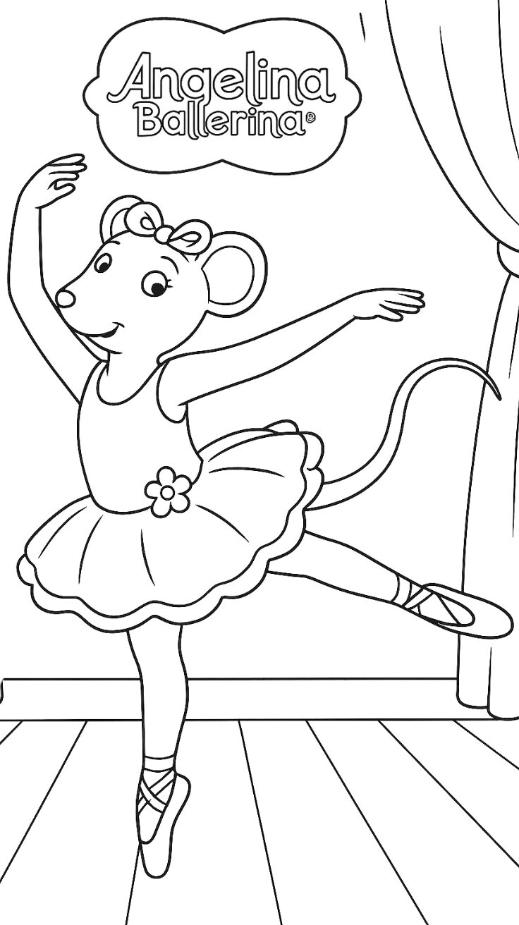 angelina ballerina coloring pages