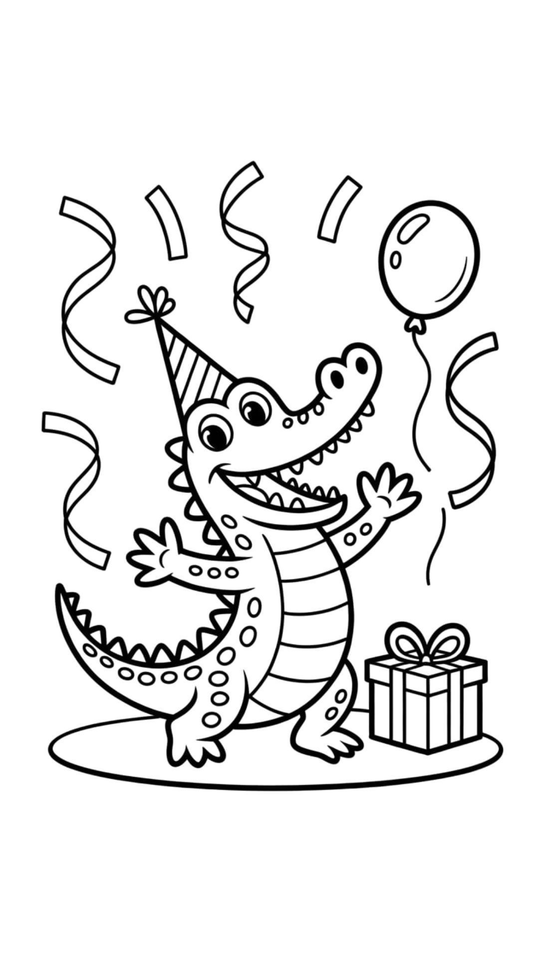 cute crocodile coloring pages
