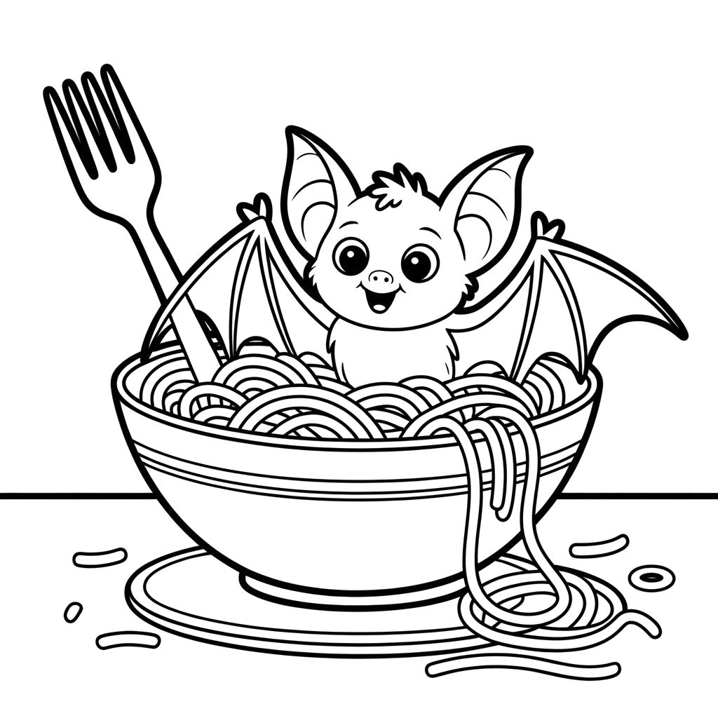 bat coloring page