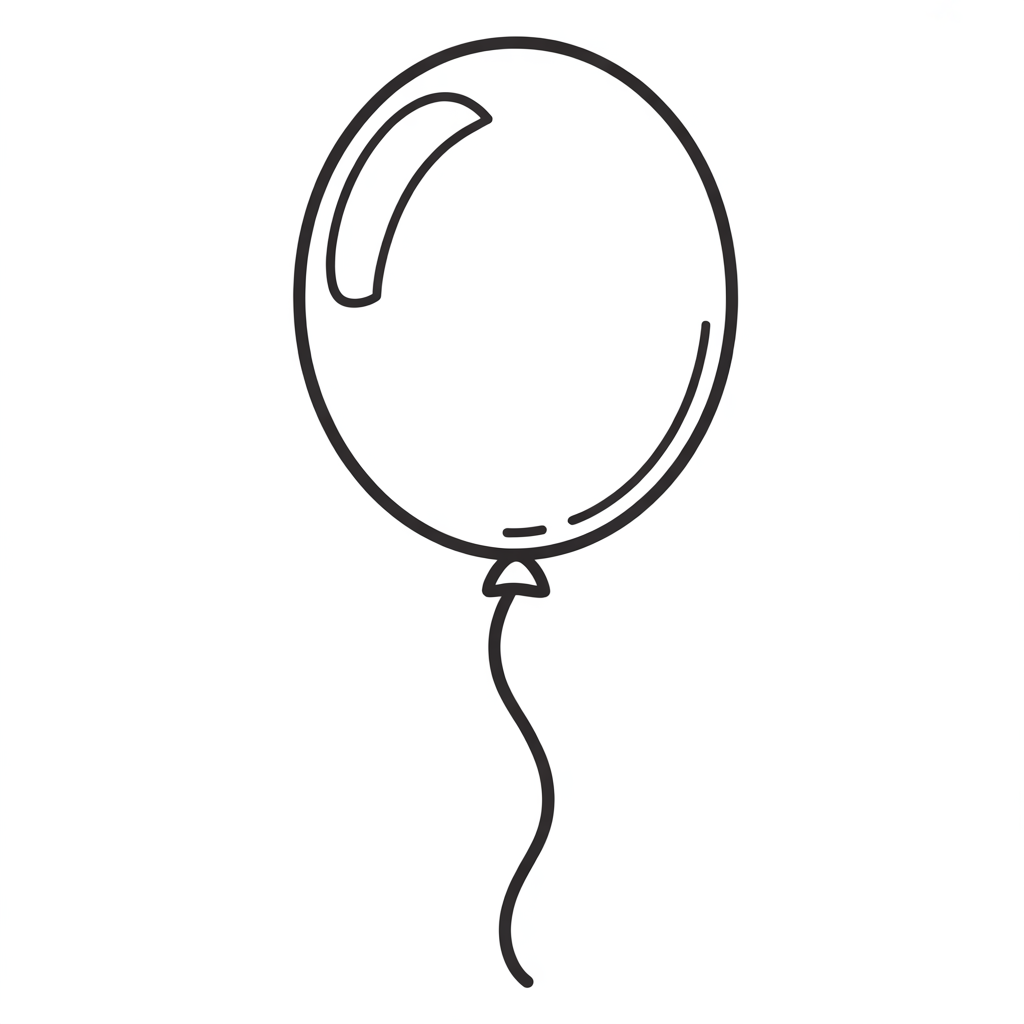 party balloons coloring pages