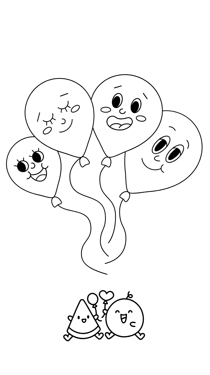 coloring sheets balloons 6