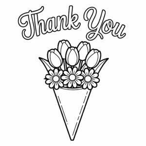 thank you color page