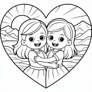 best friends coloring pages printable