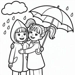 coloring pages of best friends