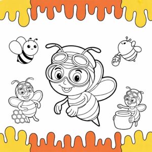 Bee Coloring Pages