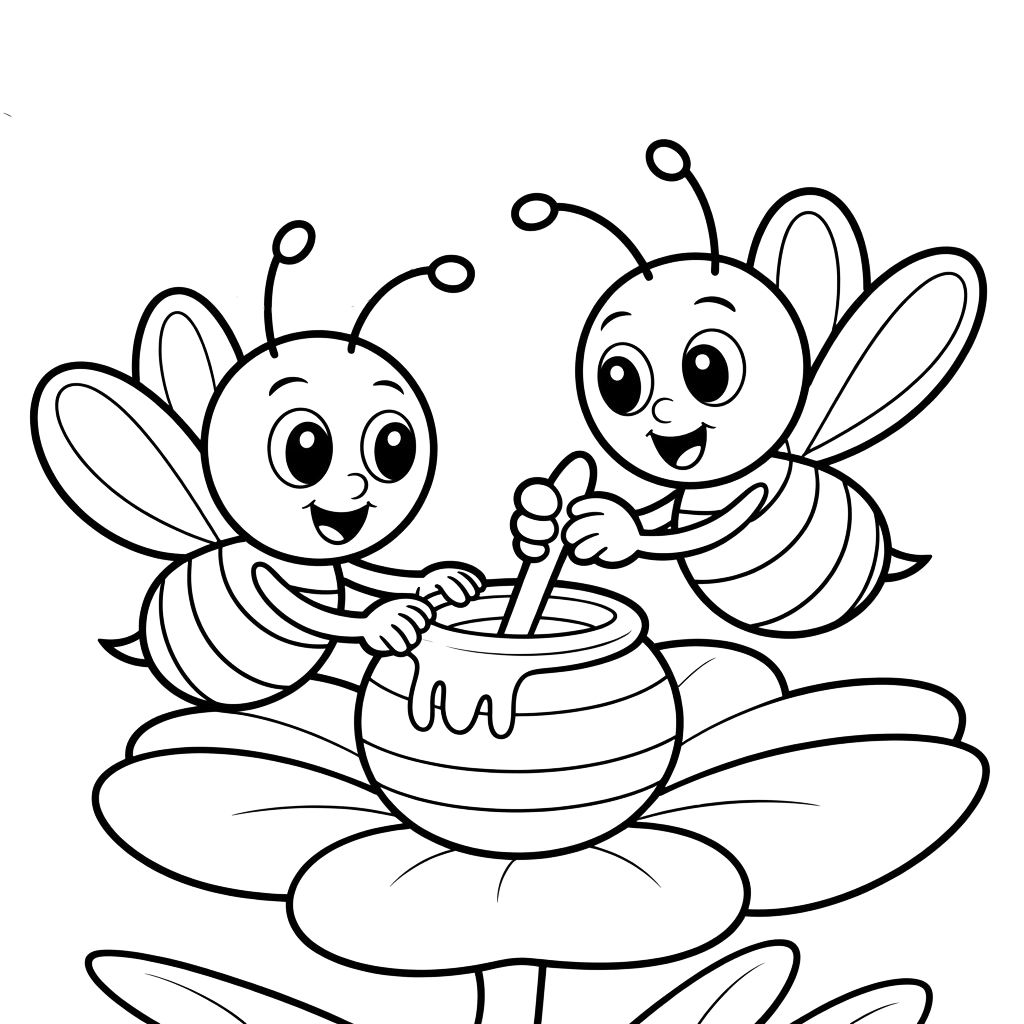 coloring sheet bee