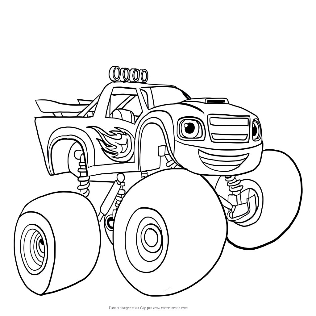blaze the monster machine coloring pages