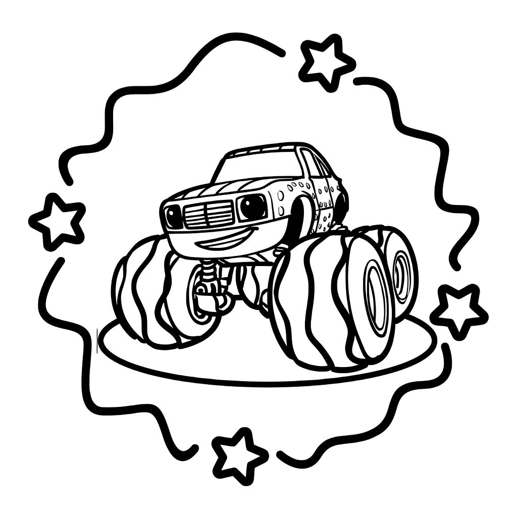 blaze monster machine coloring page