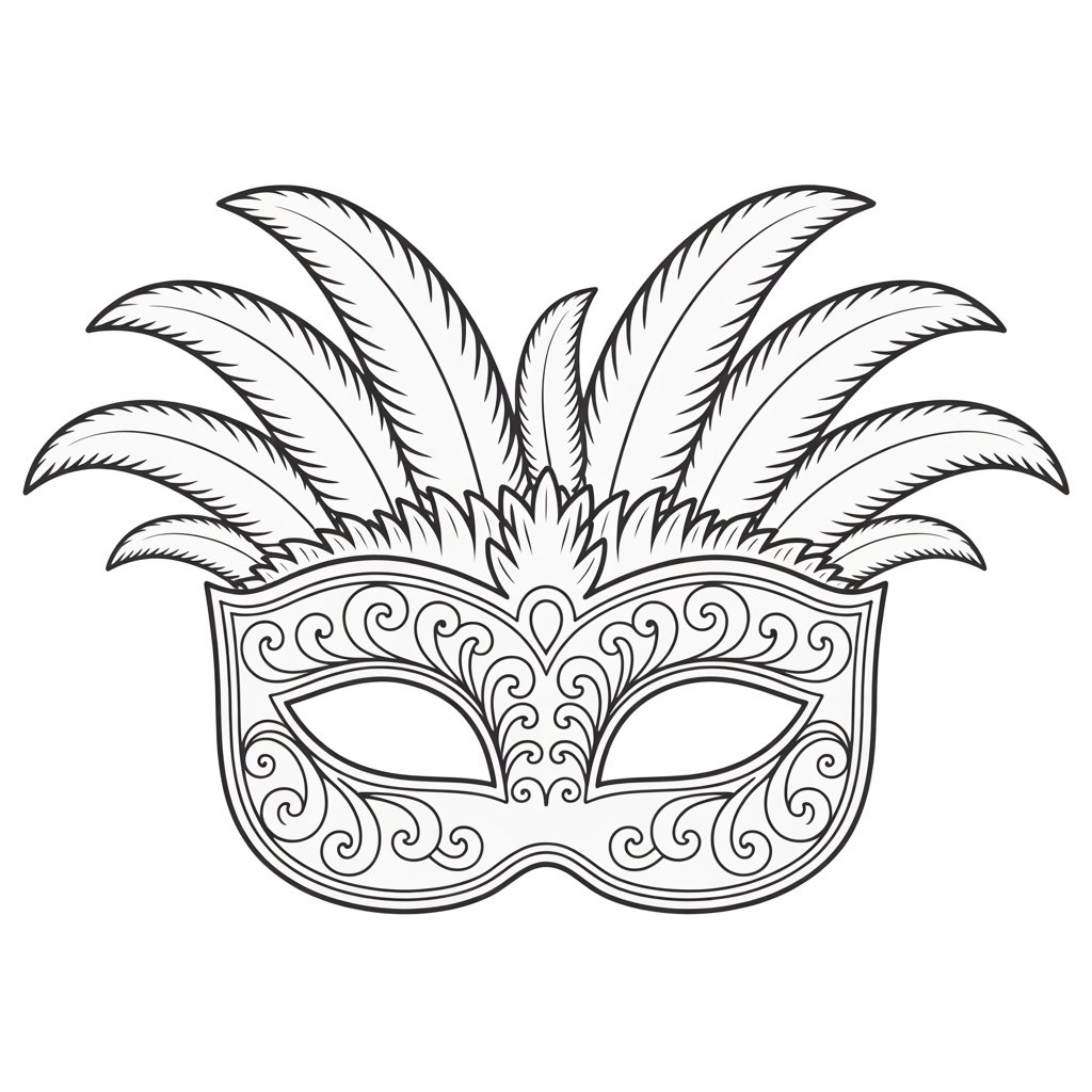 cat mask coloring page