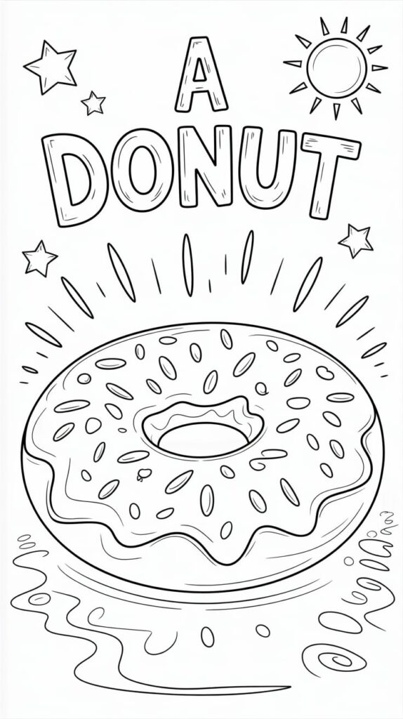 coloring doughnut