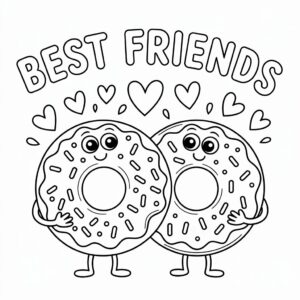 donuts coloring page