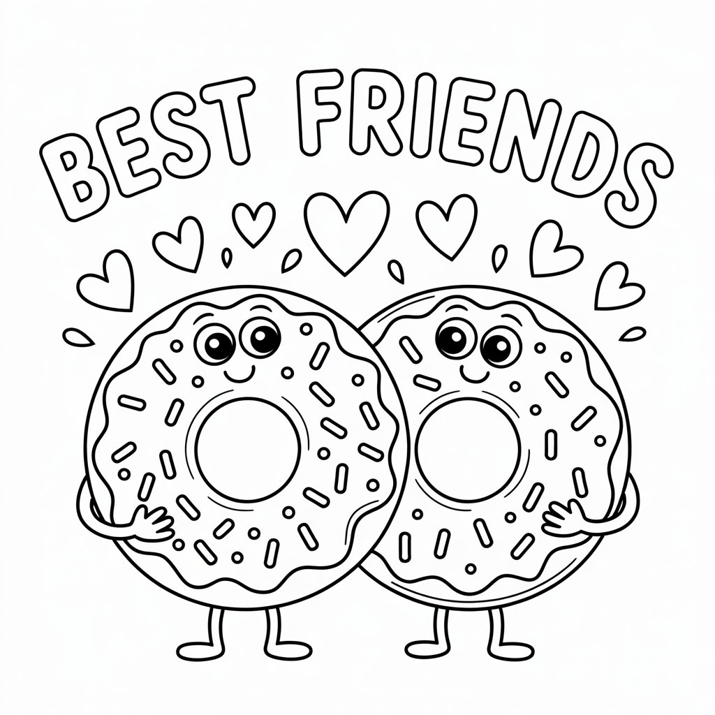 donuts coloring page