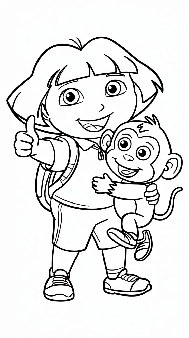 dora coloring sheet