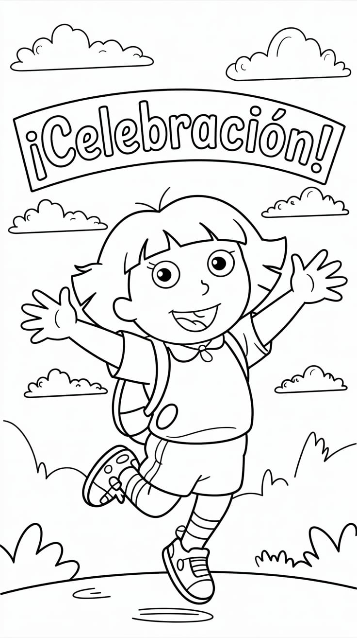 boots from dora coloring pages