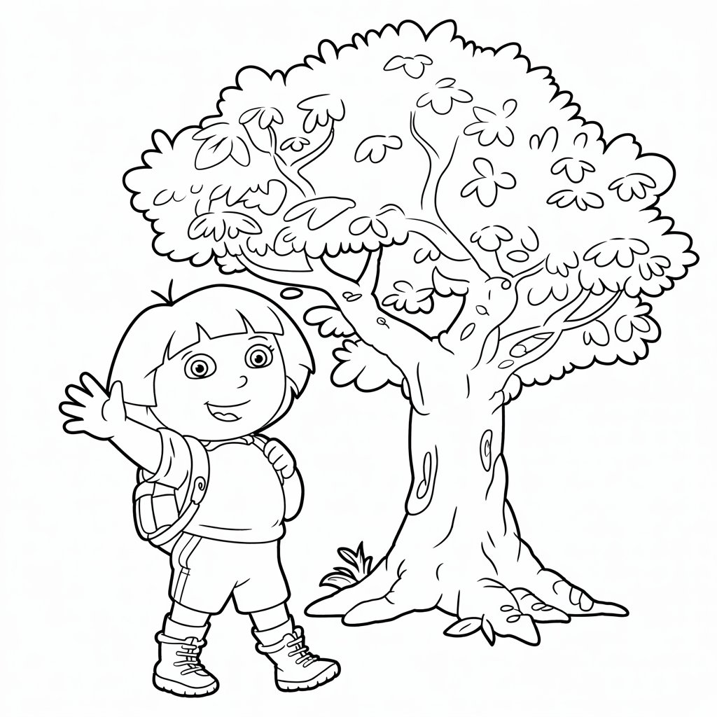 dora coloring page