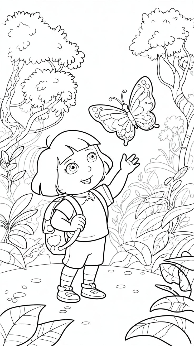 dora explorer coloring pages