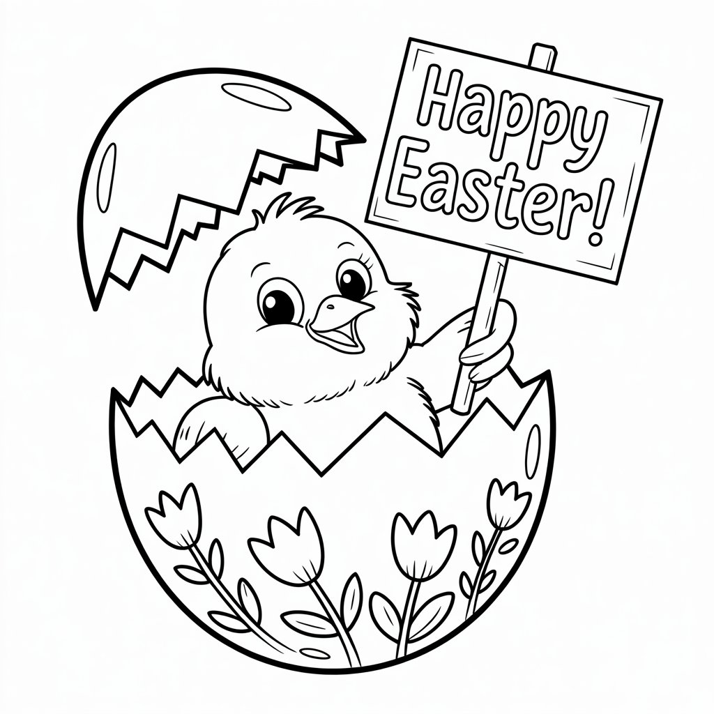 easter eggs coloring page