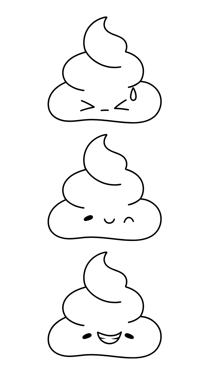 poop emoji coloring sheet