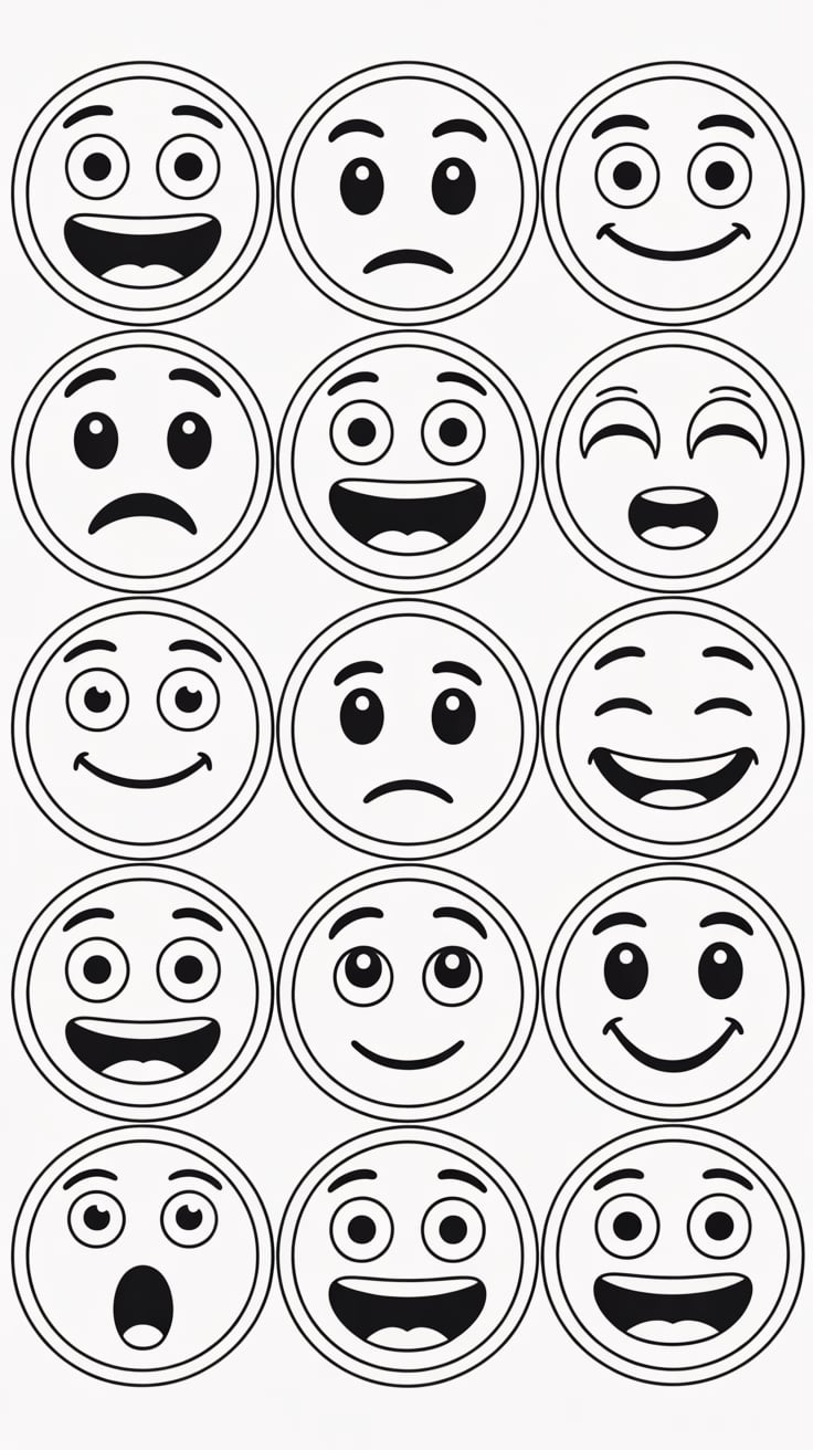emoji coloring sheets