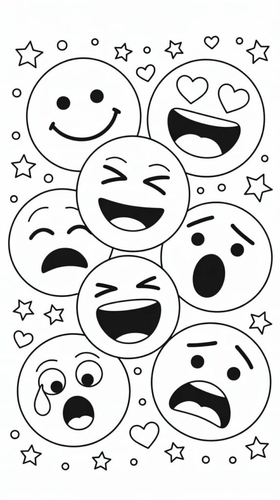 coloring pages emojis
