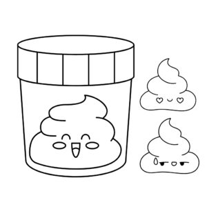 poop emoji color page
