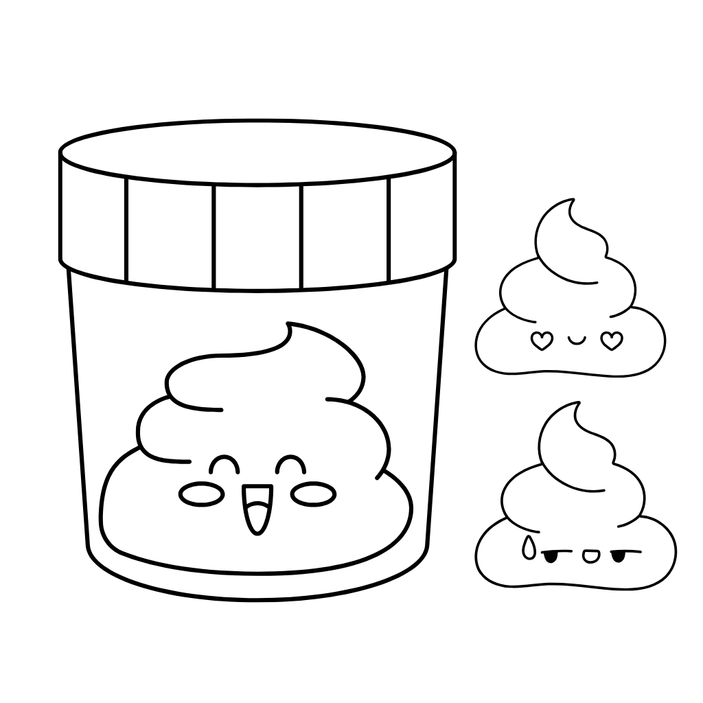 poop emoji color page