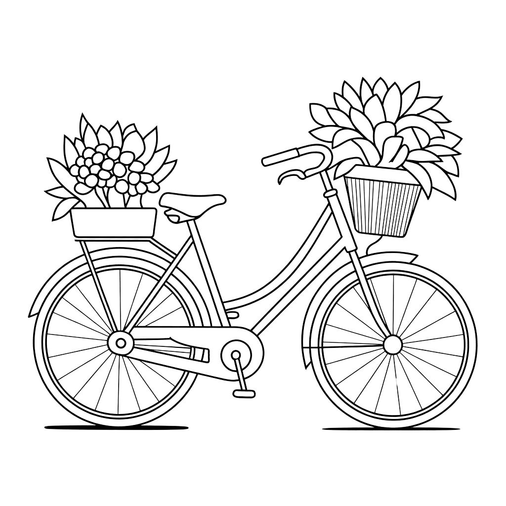 bike coloring page