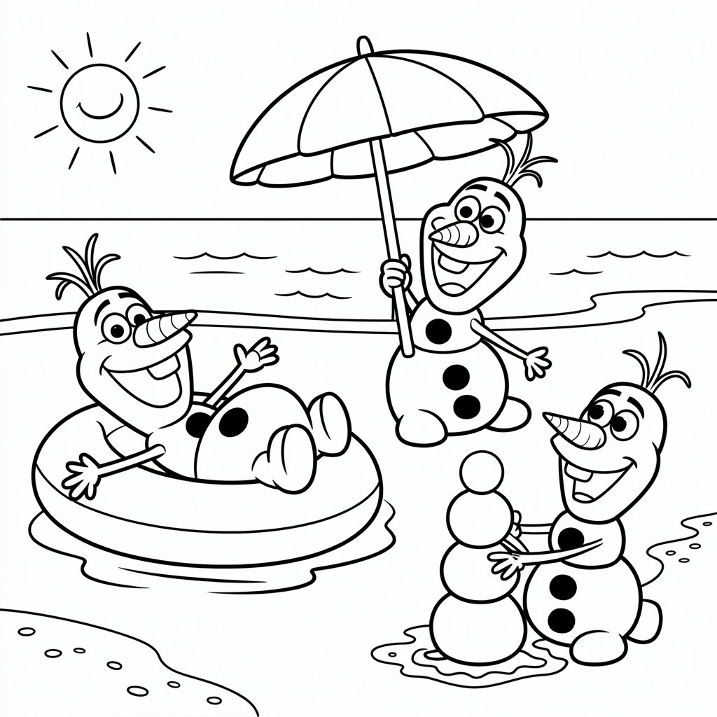 olaf coloring book page