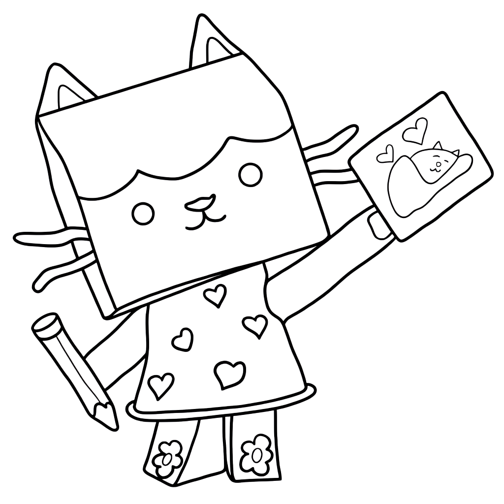 gabby doll house coloring page