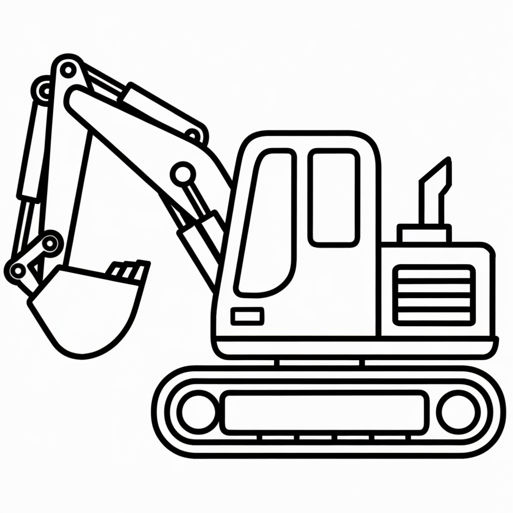excavator coloring book