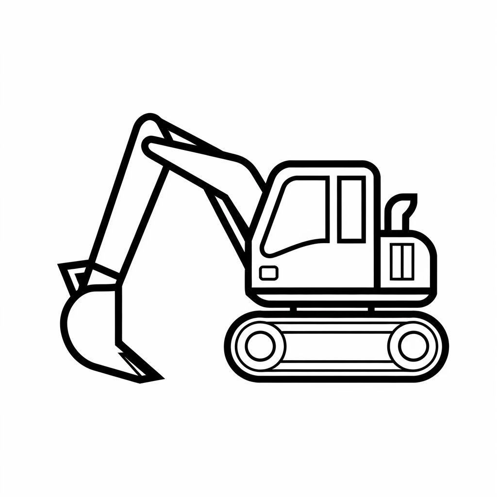 bucket wheel excavator coloring page