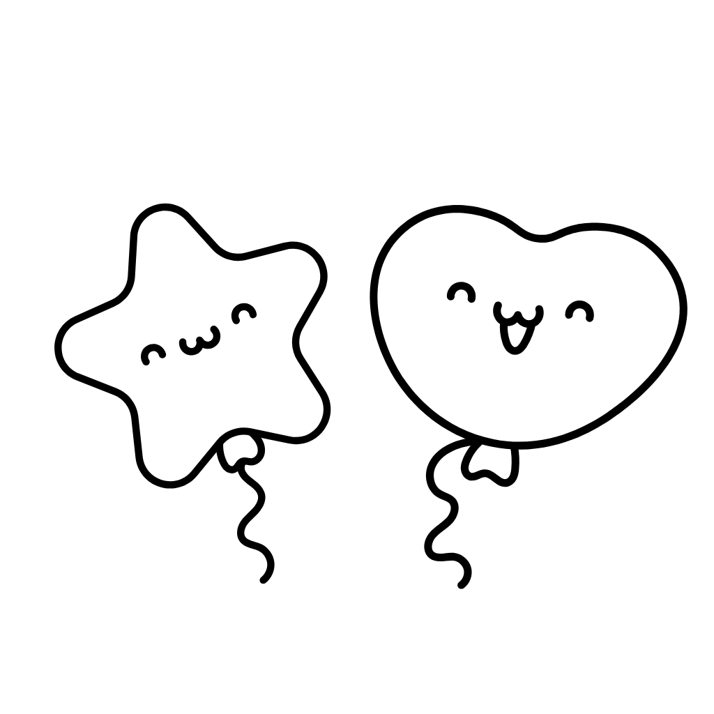 heart balloon coloring sheet
