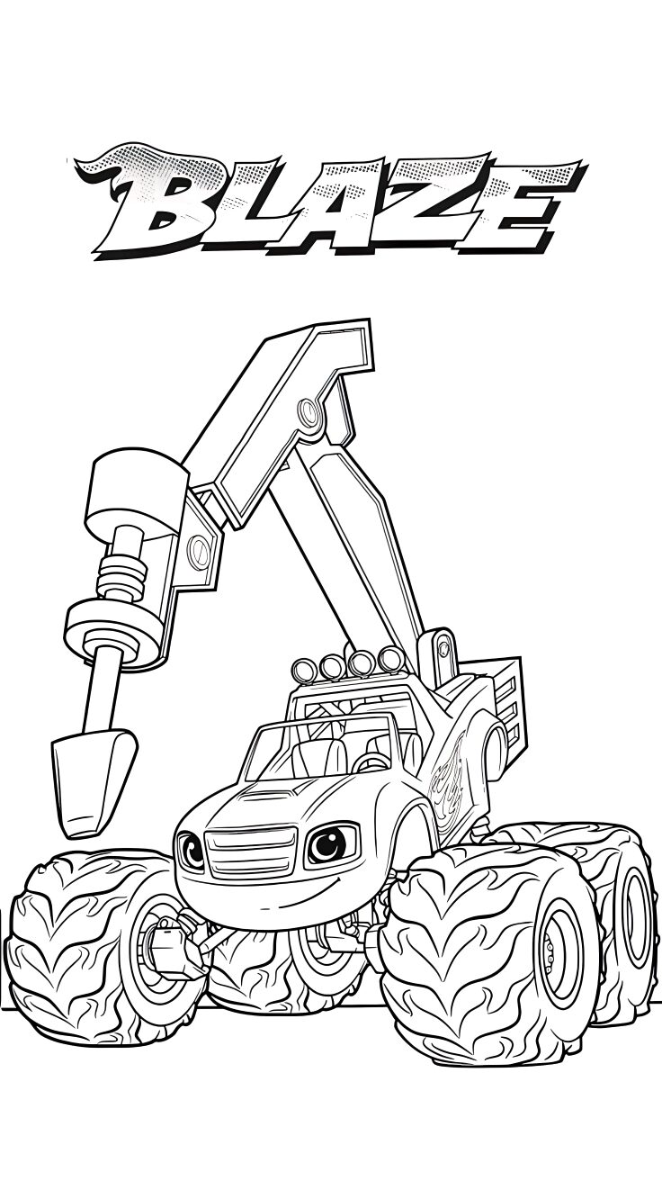 blaze the cat coloring pages