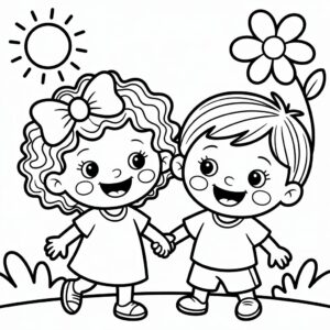 best friend coloring pages
