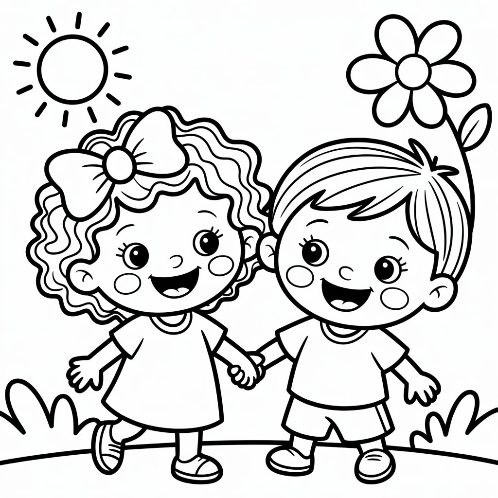 best friend coloring pages