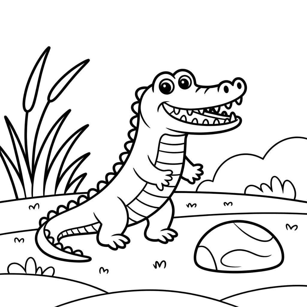 crocodile coloring pages printable