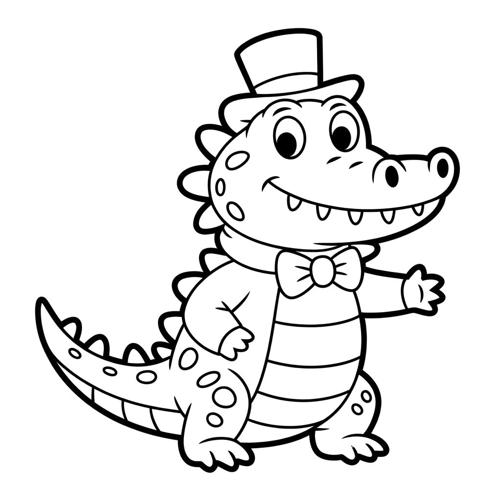 crocodile coloring page