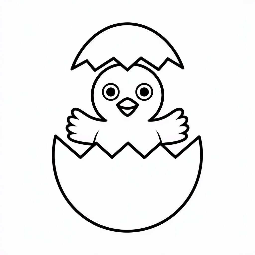 easter chick coloring pages
