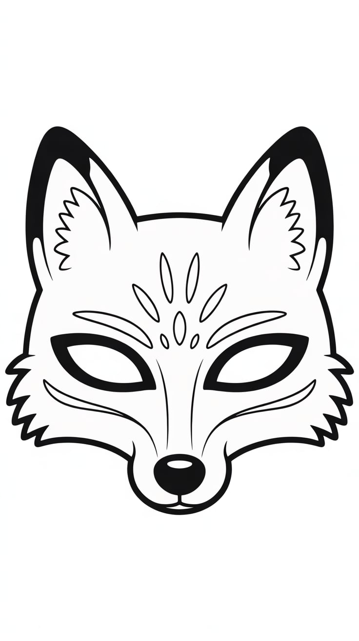 the mask coloring pages