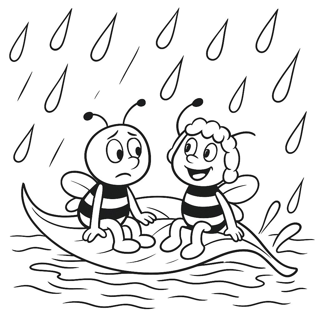 bee coloring sheet