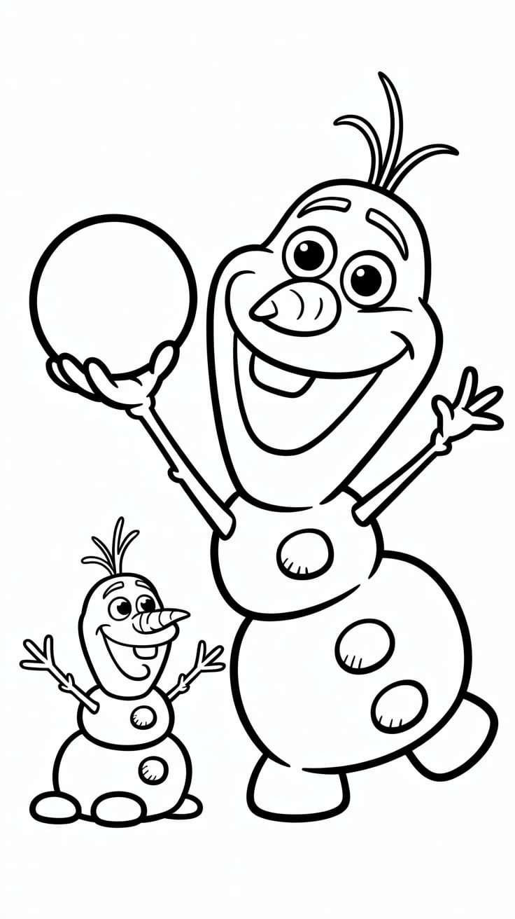 olaf christmas coloring pages