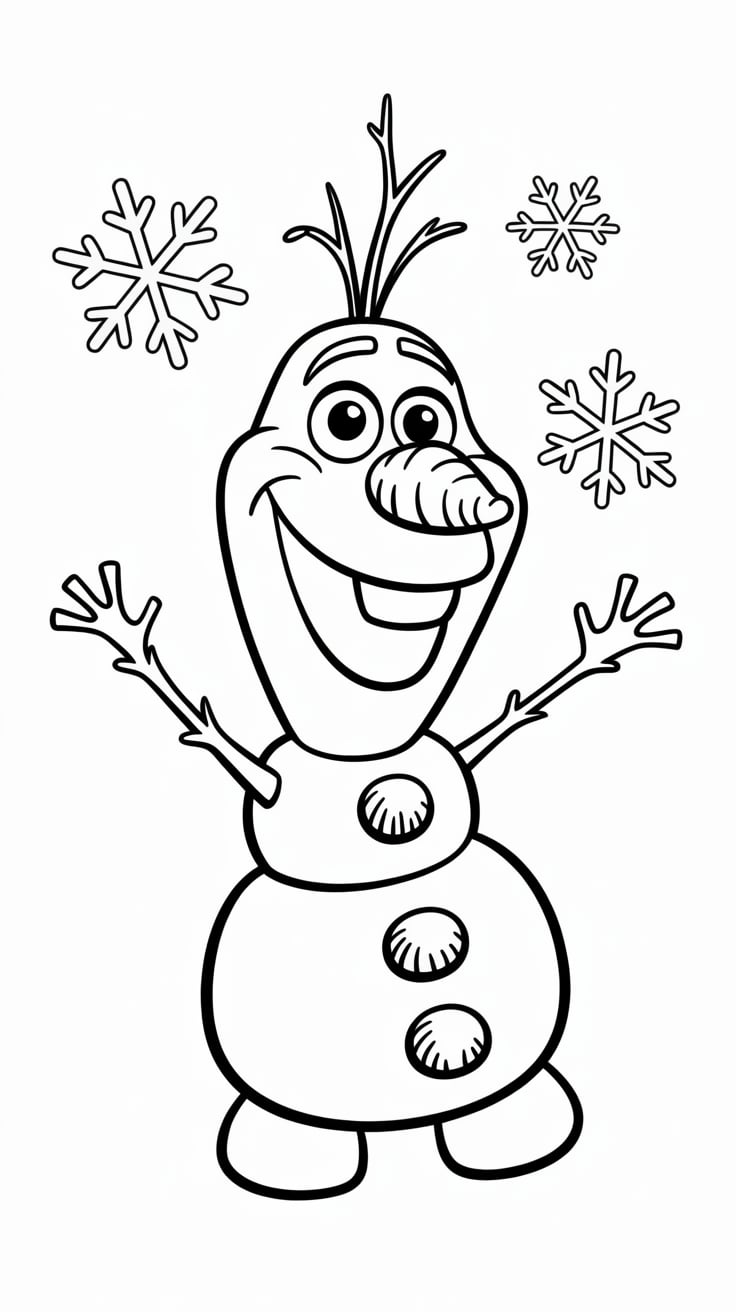 olaf coloring pages free
