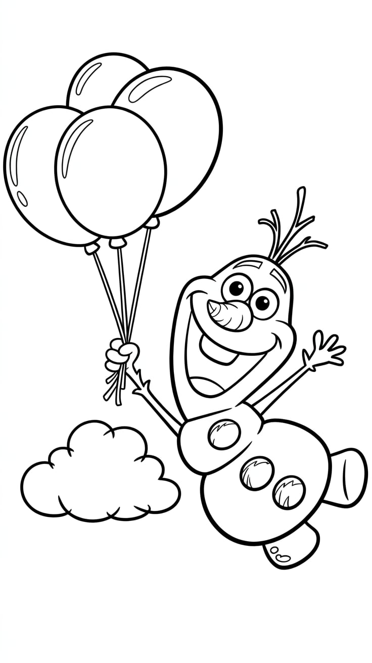 olaf coloring book page