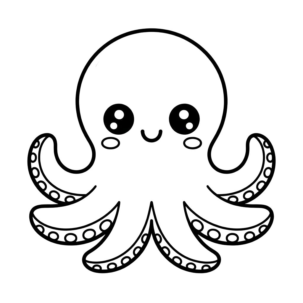 coloring page octopus