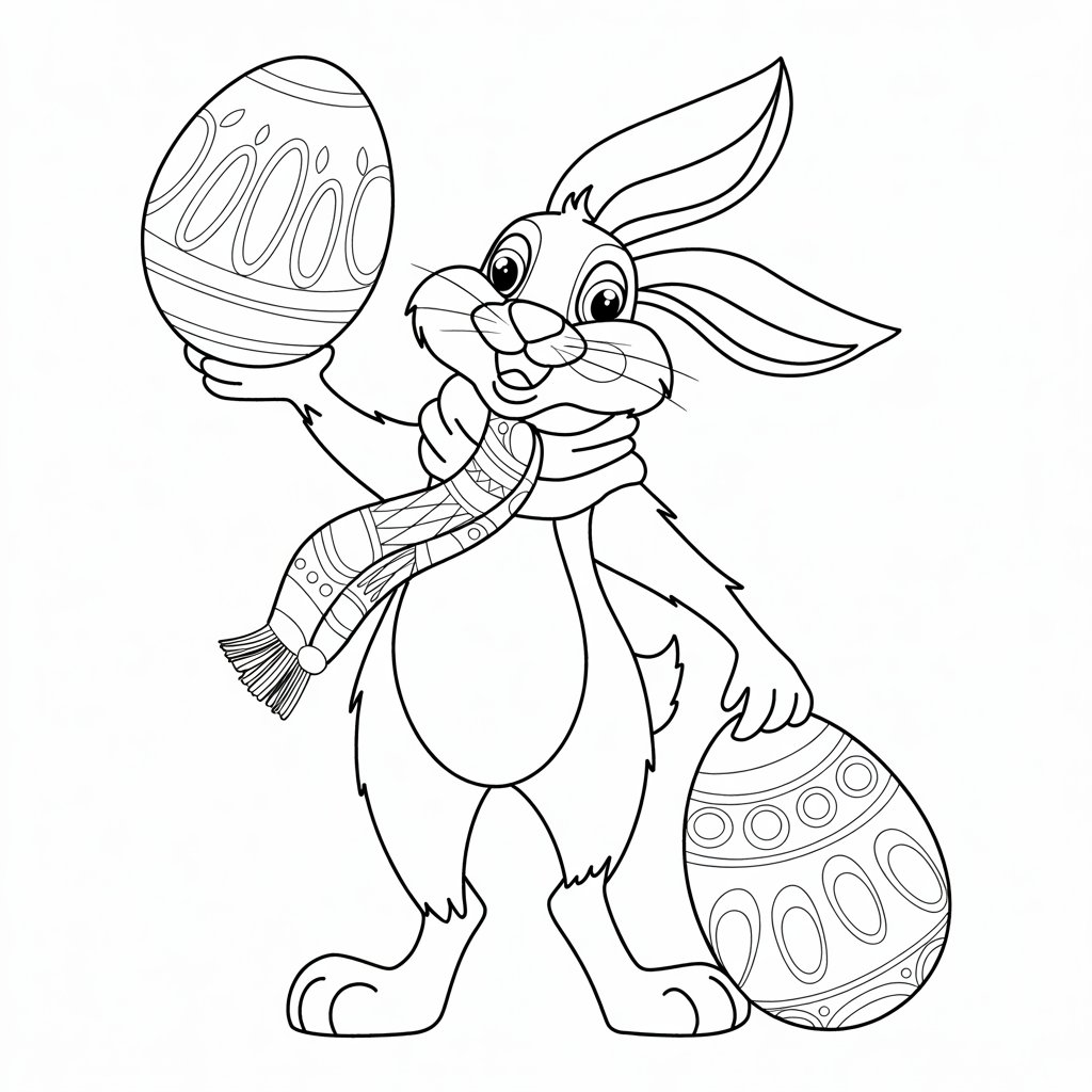 easter bunny coloring book pages