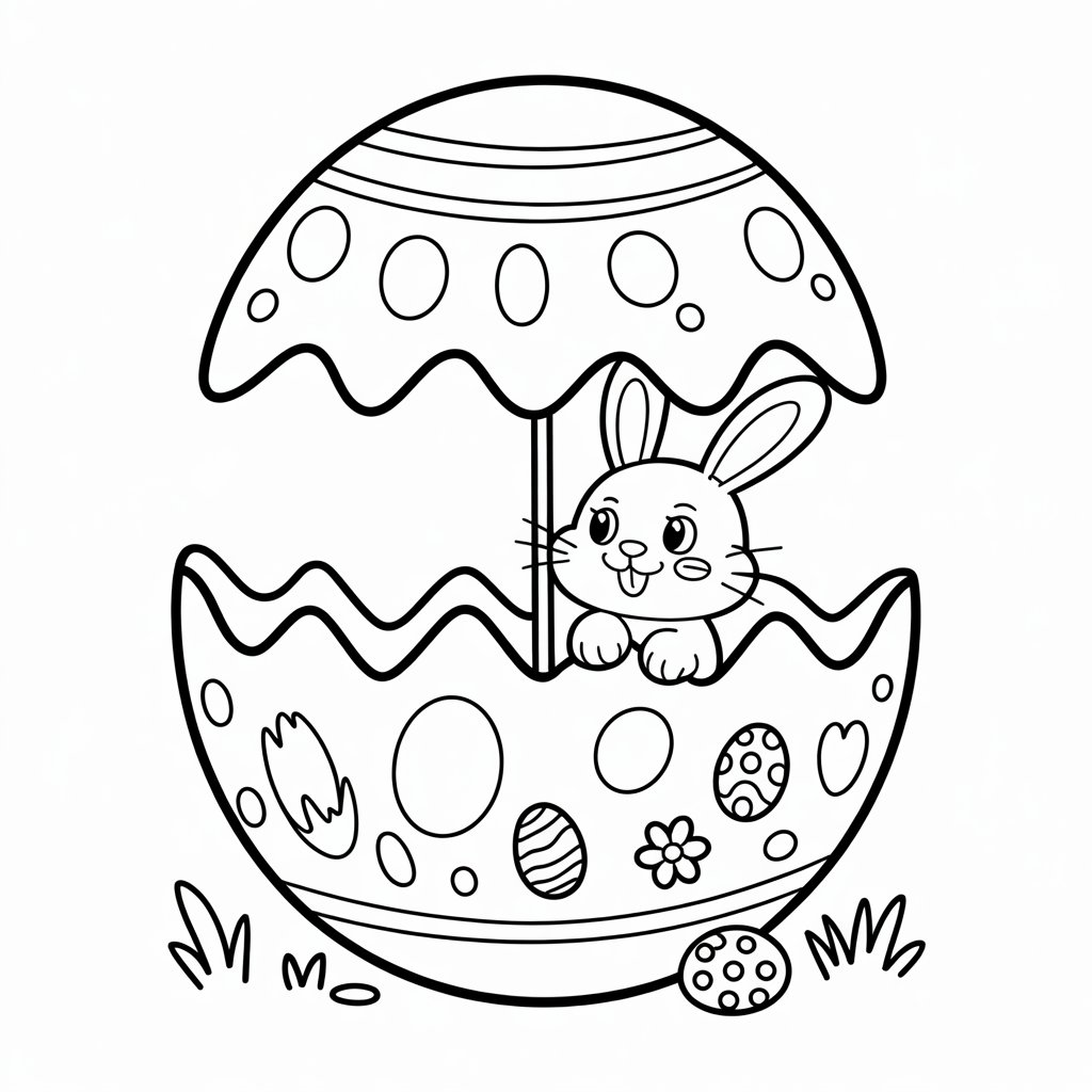 easter bunny coloring book pages